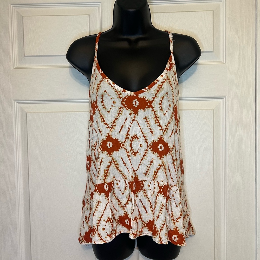 Cherish White Cream Asymmetrical Sleeveless Camisole